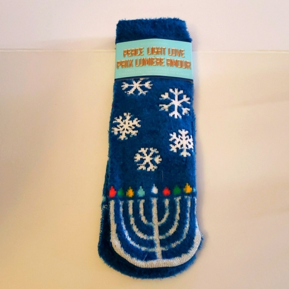 Bath & Body Works Happy Hanukkah Shea Infused Socks - Picture 1 of 7